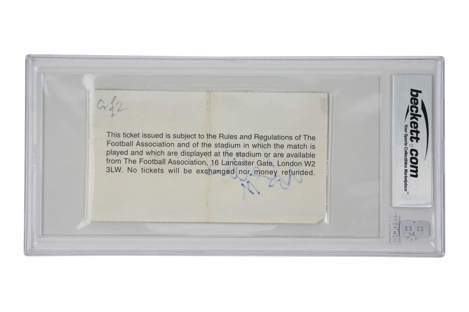 Ronaldo Nazario Signed 1995 First Away Brazil Goal Match Ticket – BGS Authentic